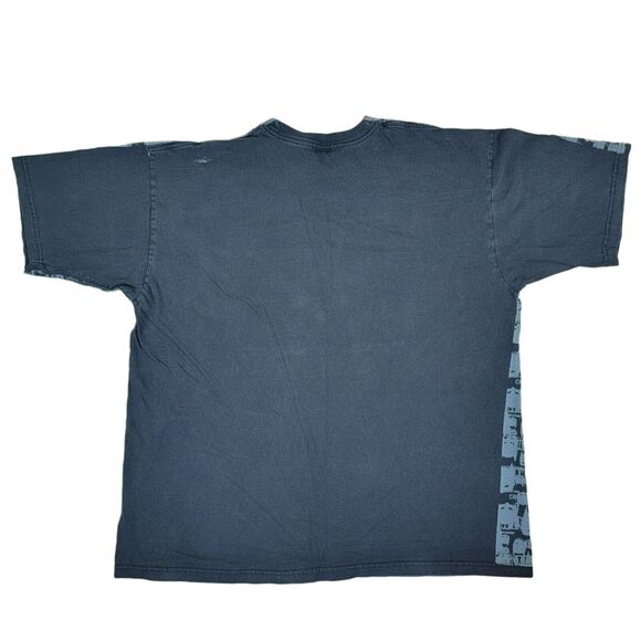 Batman Dark Knight Tshirt Mens 2XL 2008 Black Gray All Over Print Tee DC Comics - Picture 3 of 5